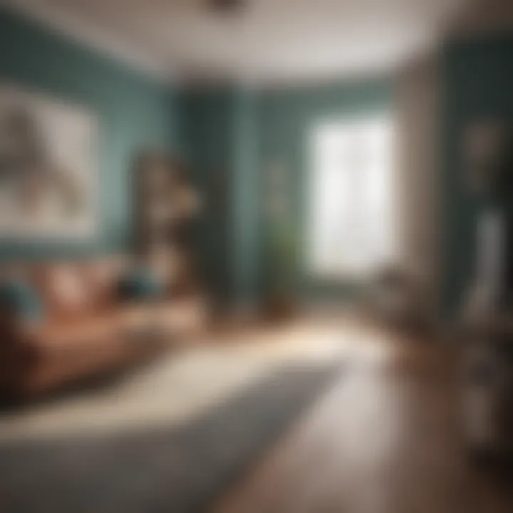 Customizable color palette in a room design app