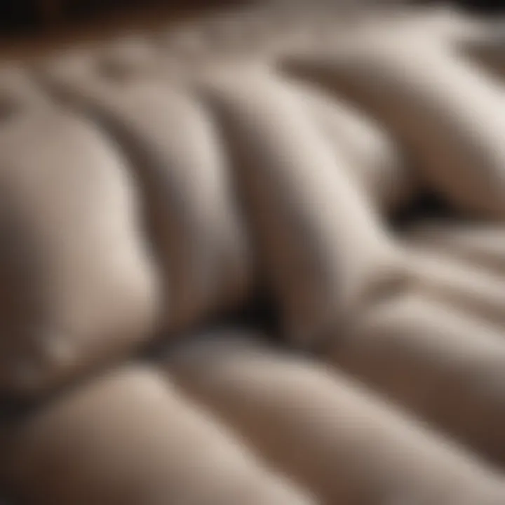 Close-up of a high-quality futon fabric texture