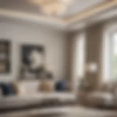 Modern Elegance: Flush Mount Lighting in the Living Room Elegant modern flush mount light fixture in a contemporary living room