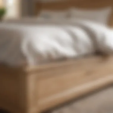 Close-up of the quality materials used in Birch Lane queen bed