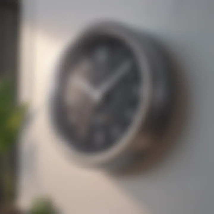 Smart wall clock showcasing technological integration