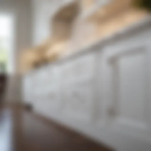 Elegant white custom cabinetry highlighting intricate design details