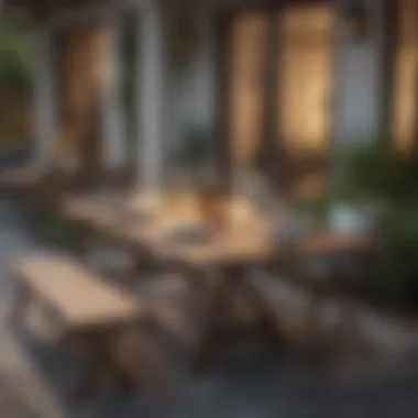 Creating Inviting Outdoor Environments Stylish 12-inch table set up for a cozy outdoor gathering