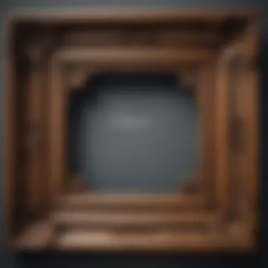 Close-up view of a beautifully crafted wooden picture frame