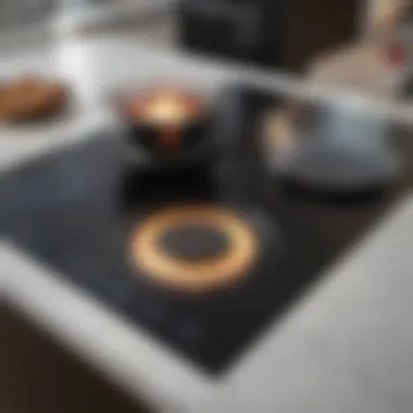 High-tech standalone stove top showcasing advanced features