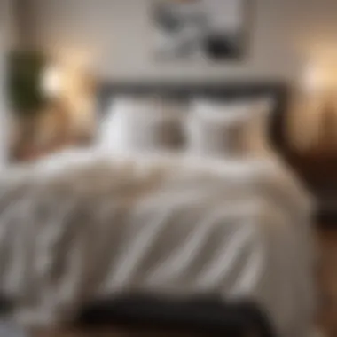 Stylish Bedroom with Cotton Blanket Stylish bedroom featuring a queen size cotton blanket as the focal point