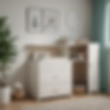 Compact Design for Modern Nurseries Compact folding changing station in a stylish nursery