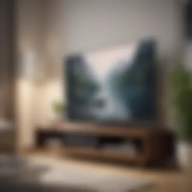 Elegant TV Stand in a Contemporary Setting Elegant TV stand in a modern living room setup