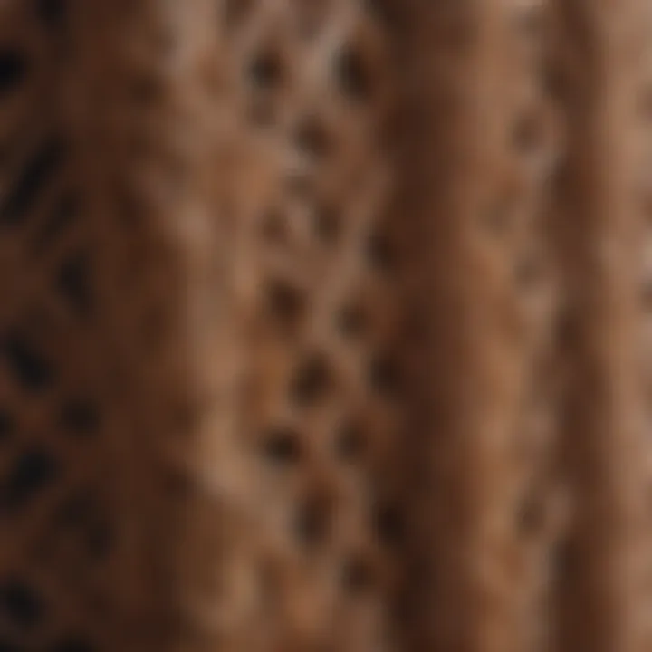 Close-up of intricate wicker weaving patterns