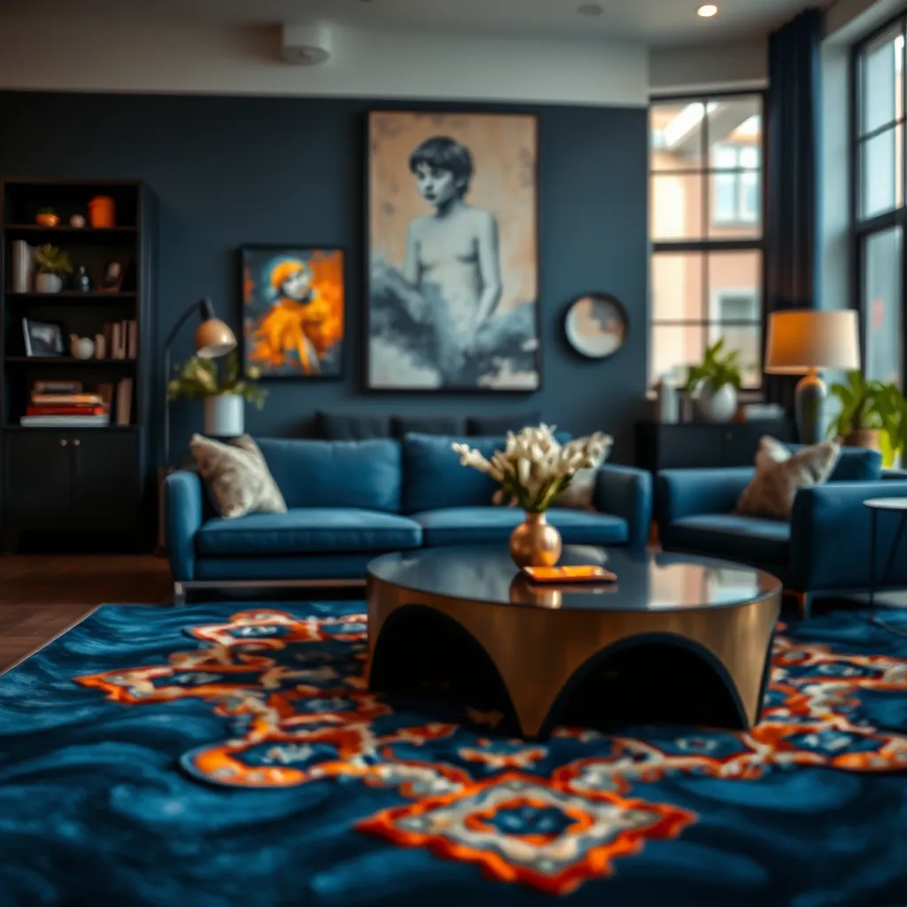 Navy Blue and Rust Area Rugs: Enhance Your Decor